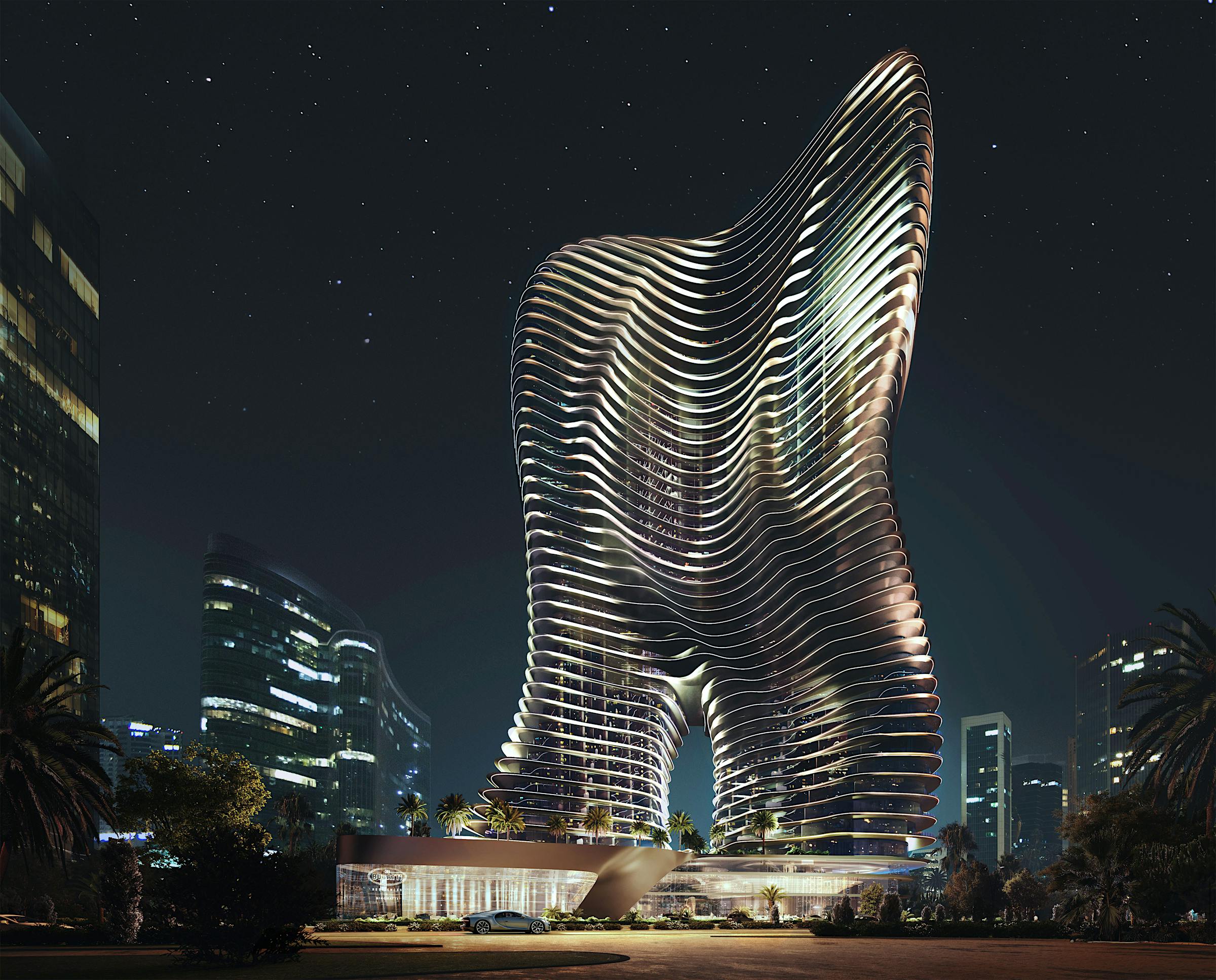 Bugatti Residences — Front elevation